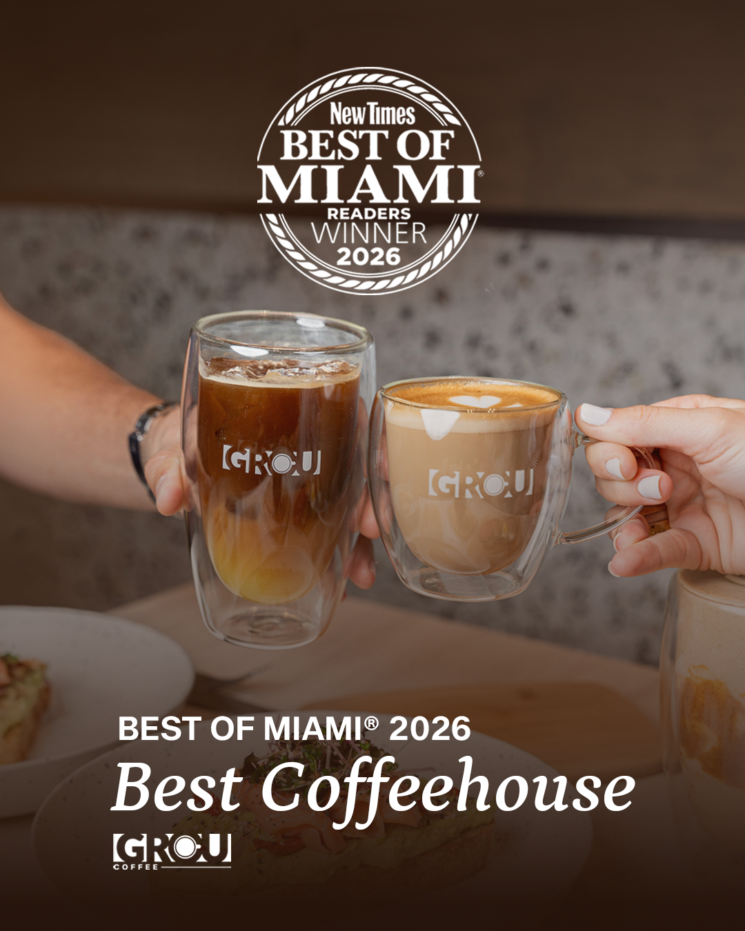 Best Coffee Shop in Coral Gables and Top 3 in Miami: GROU Gets Recognized