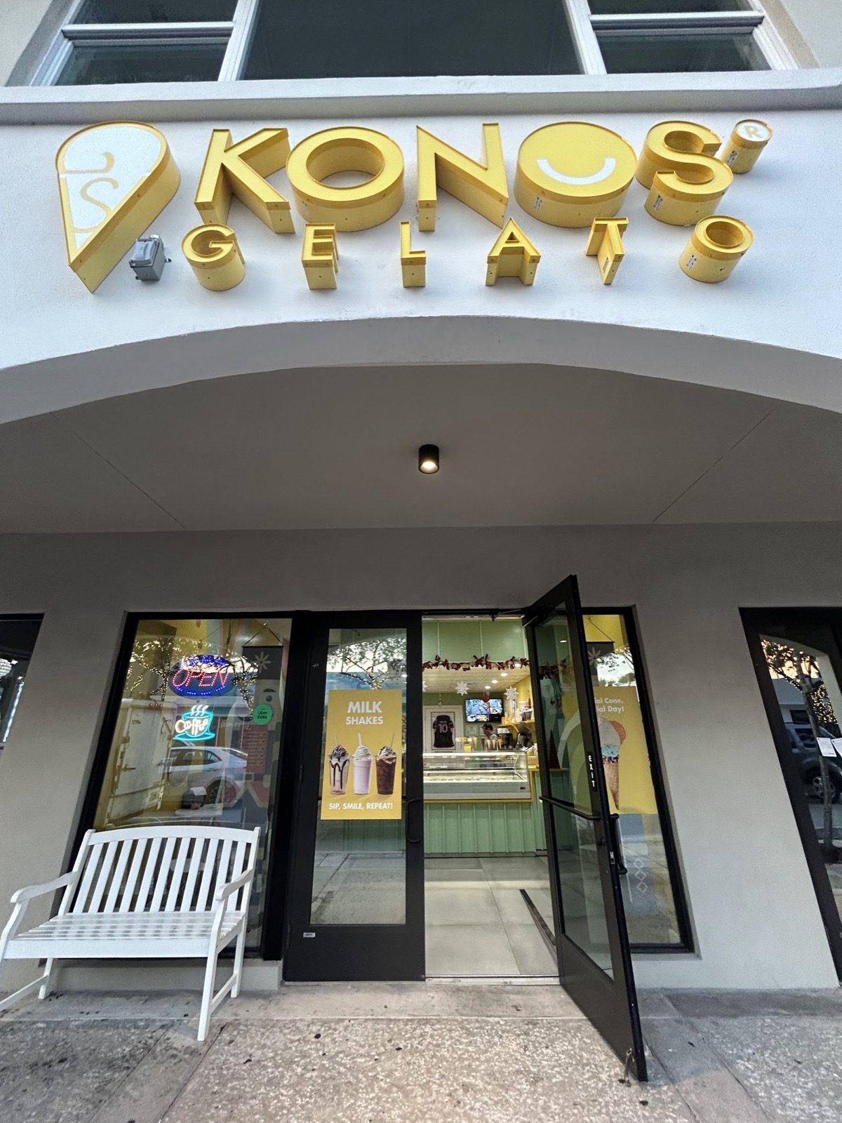 A classic affogato with handcrafted gelato at KONOS Gelato in South Miami