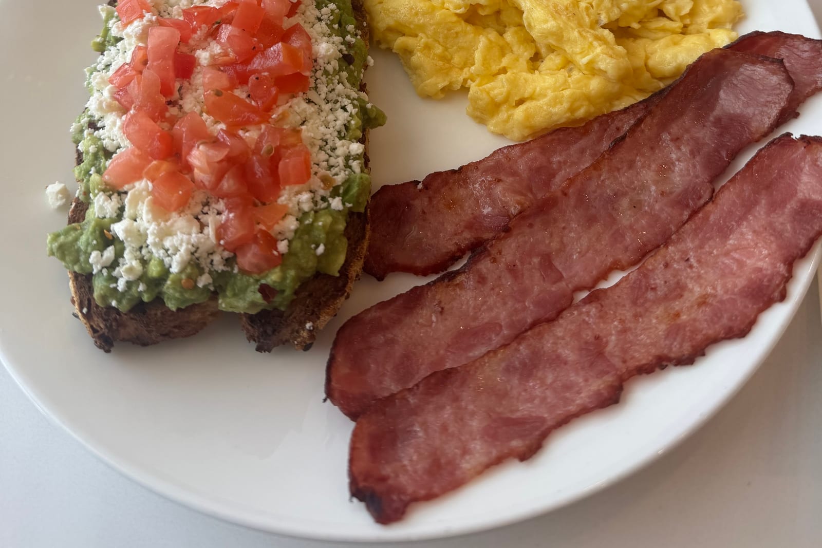 Avocado toast with eggs at Carrot Express in Coral Gables