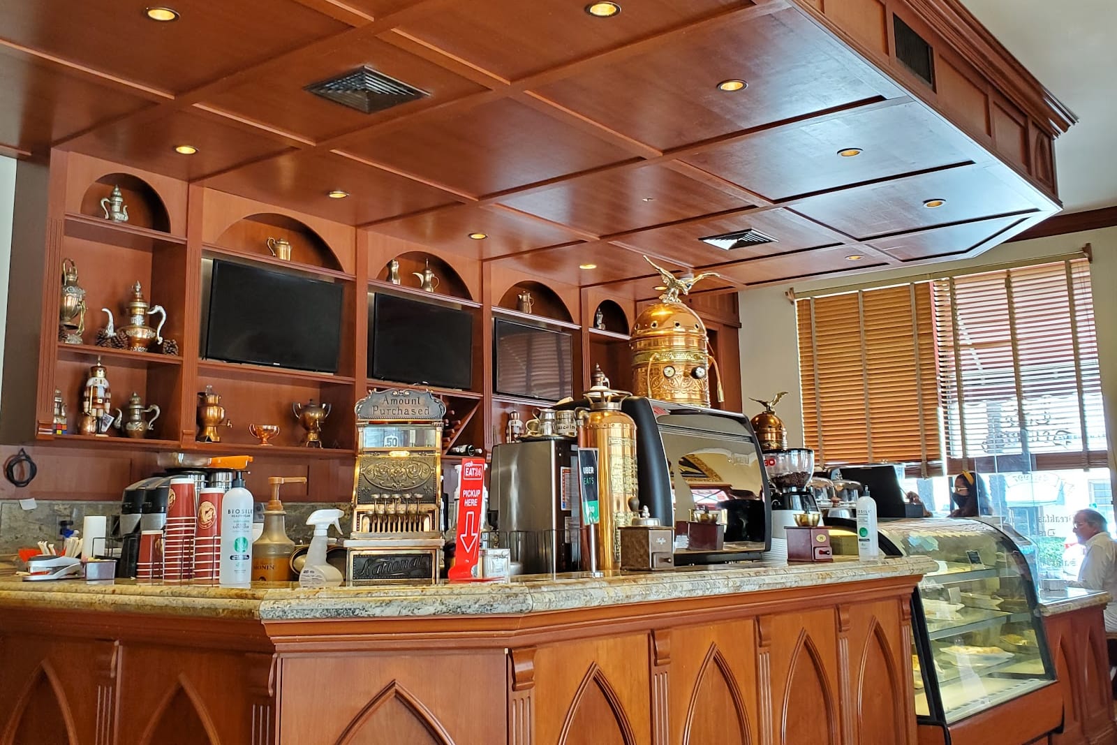 European cafe interior at Cafe Demetrio in Coral Gables