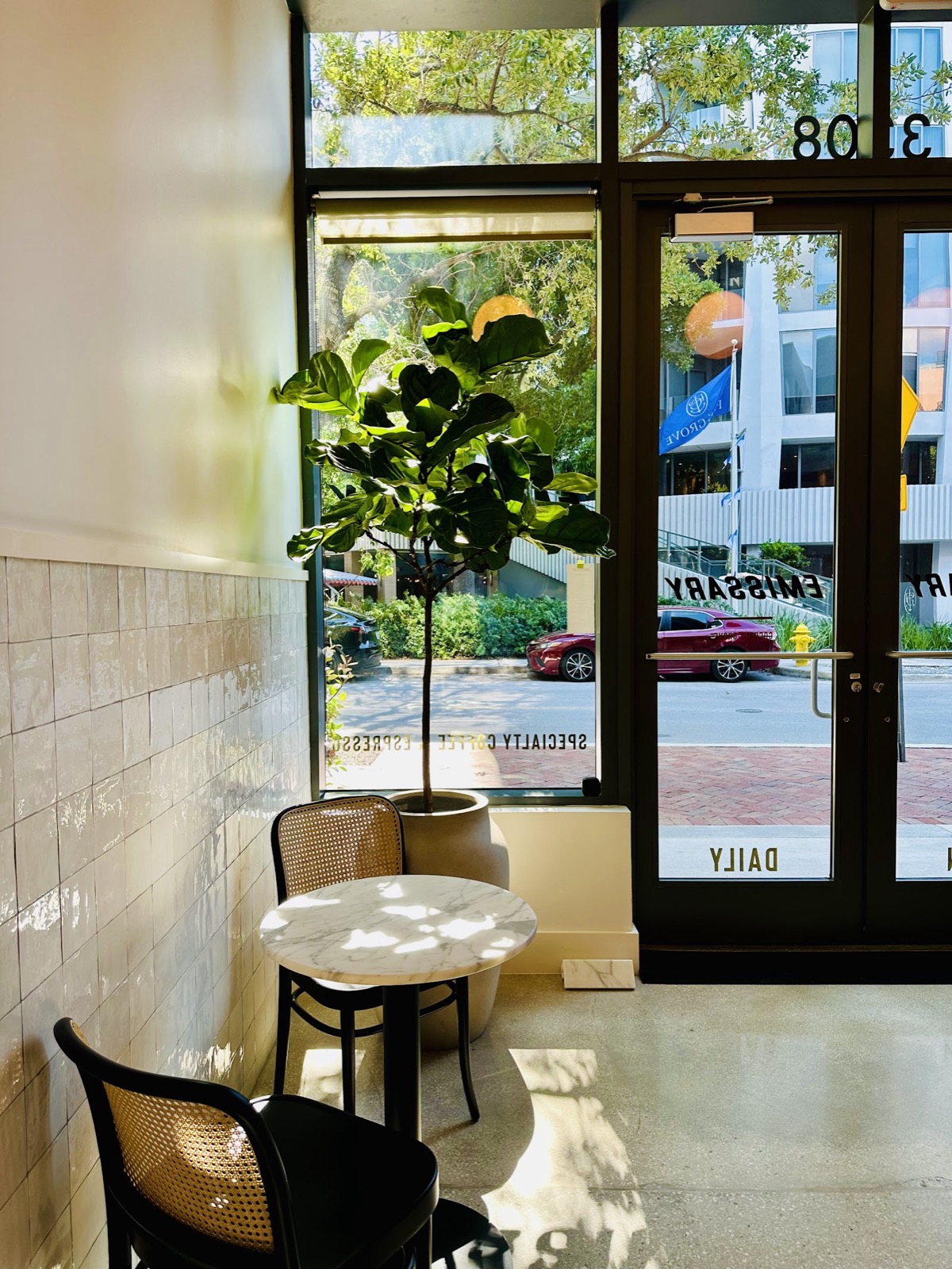 A honey latte specialty coffee at Vice City Bean in Downtown Miami