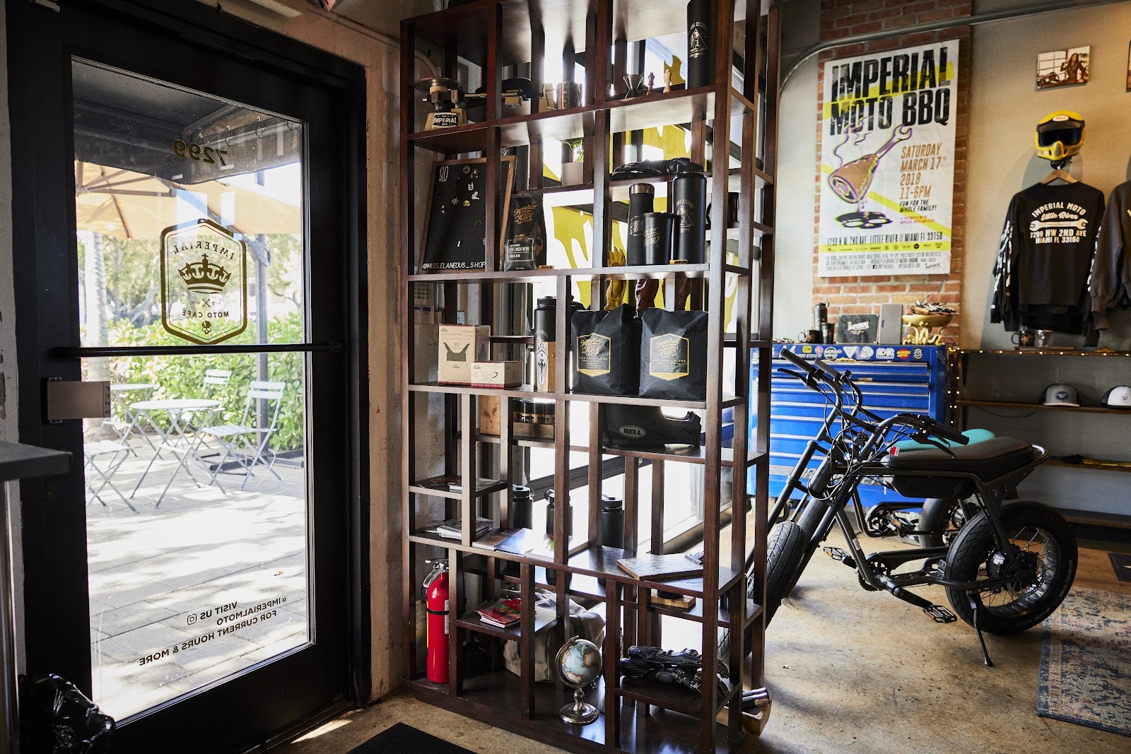 Imperial Moto Cafe, a unique industrial work friendly space in Little River Miami