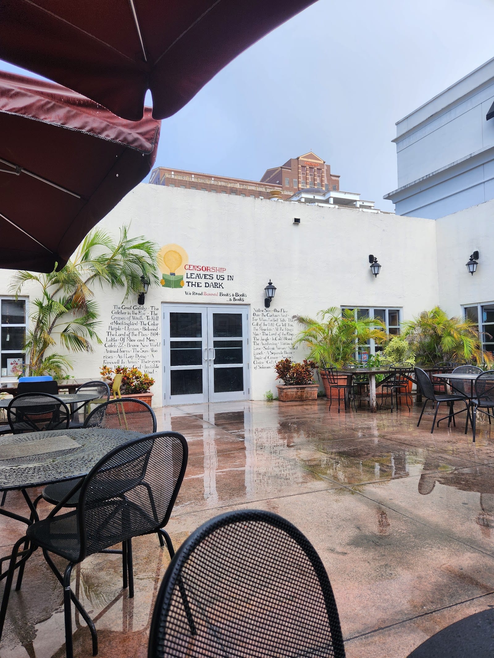The Cafe at Books and Books, courtyard cafe inside the Coral Gables bookstore on Aragon Avenue