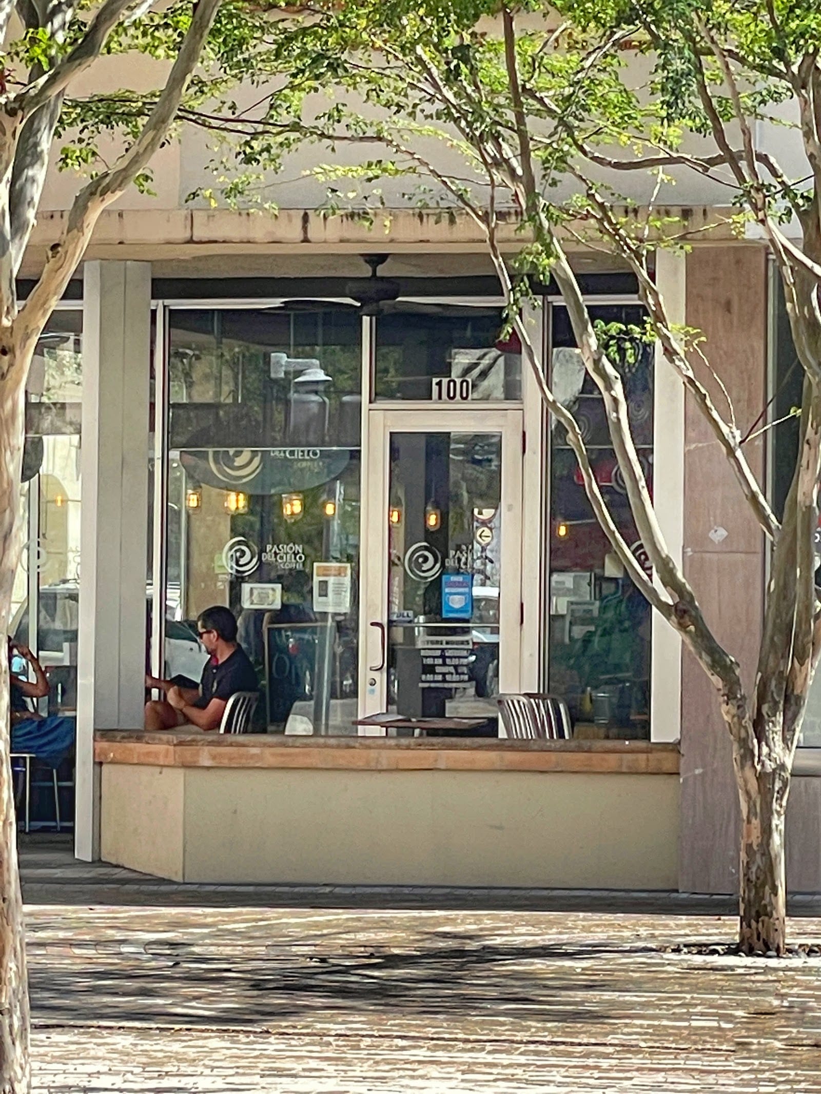 Pasion del Cielo Coffee at the corner of Giralda Plaza and Galiano in Coral Gables